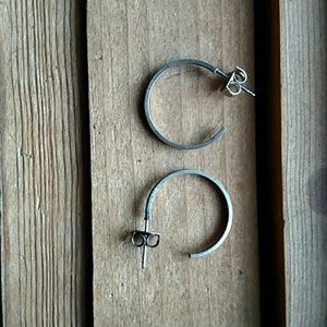 Silver hoop earrings